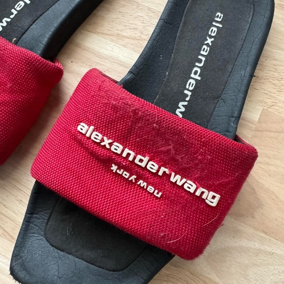 Alexander Wang Red Pool Slide - Picture 2 of 9
